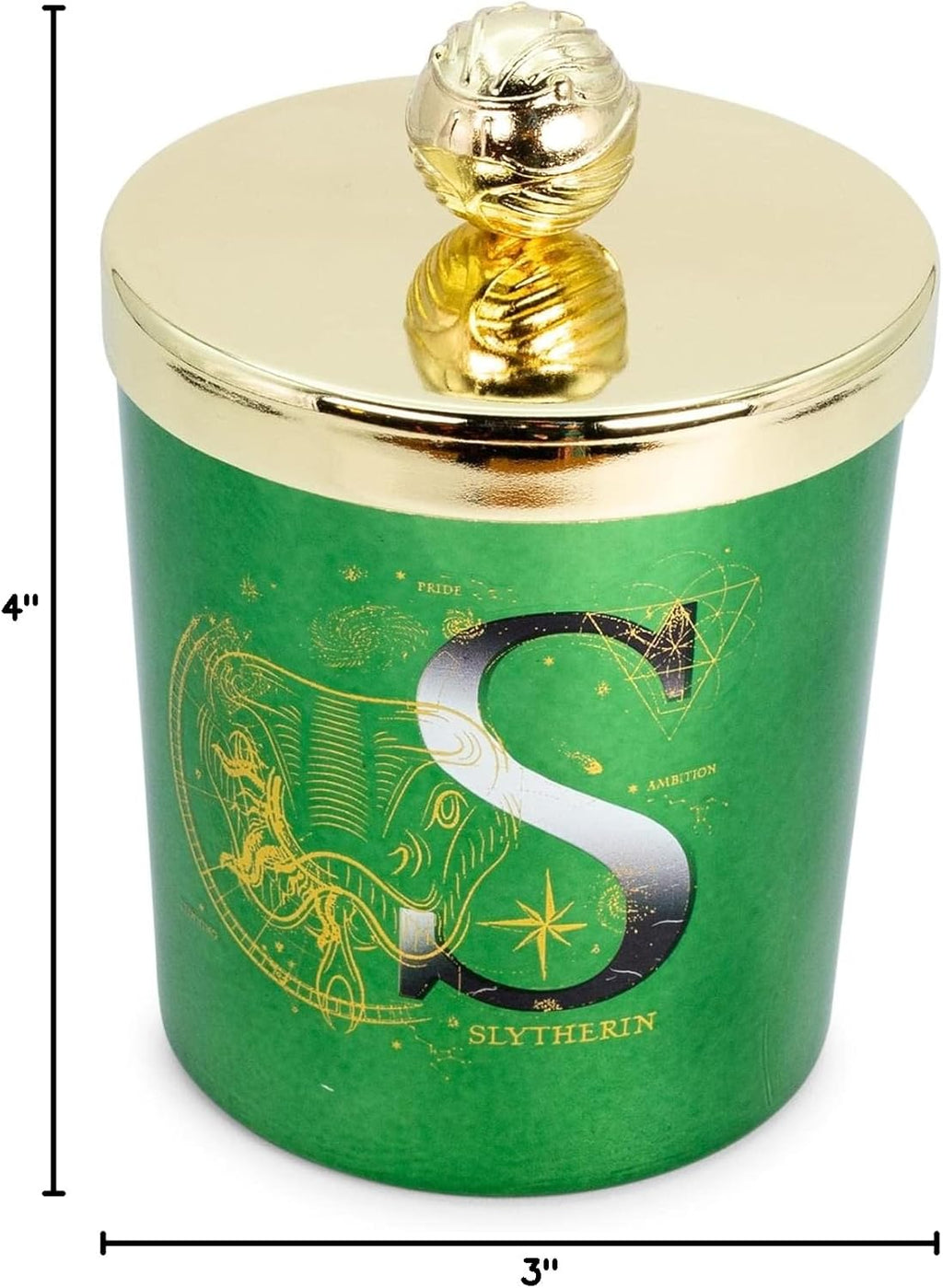 Harry Potter House Slytherin Premium Scented Soy Wax Candle with Unique Aromatic Fragrance | 50-Hour Burn Time | Home Decor Housewarming Essentials, Wizarding World Hogwarts Gifts and Collectibles