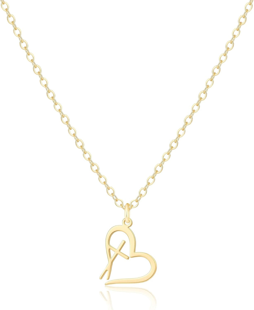 Cross Necklace for Women 14K Gold Silver Plated Dainty Small Cross Pendant Choker Simple Trendy Cute Cross Charm Chain Necklace Easter Basket Stuffers Baptism Religious Faith Jewelry Gift