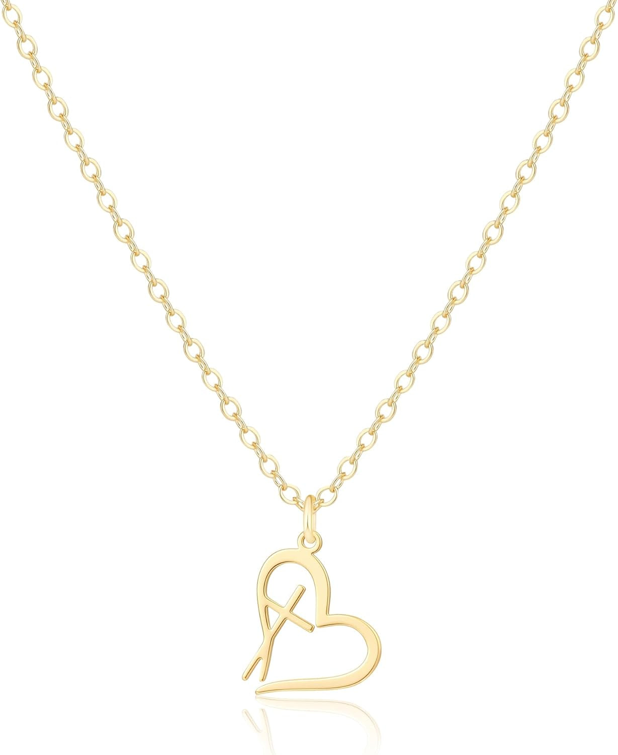 Cross Necklace for Women 14K Gold Silver Plated Dainty Small Cross Pendant Choker Simple Trendy Cute Cross Charm Chain Necklace Easter Basket Stuffers Baptism Religious Faith Jewelry Gift