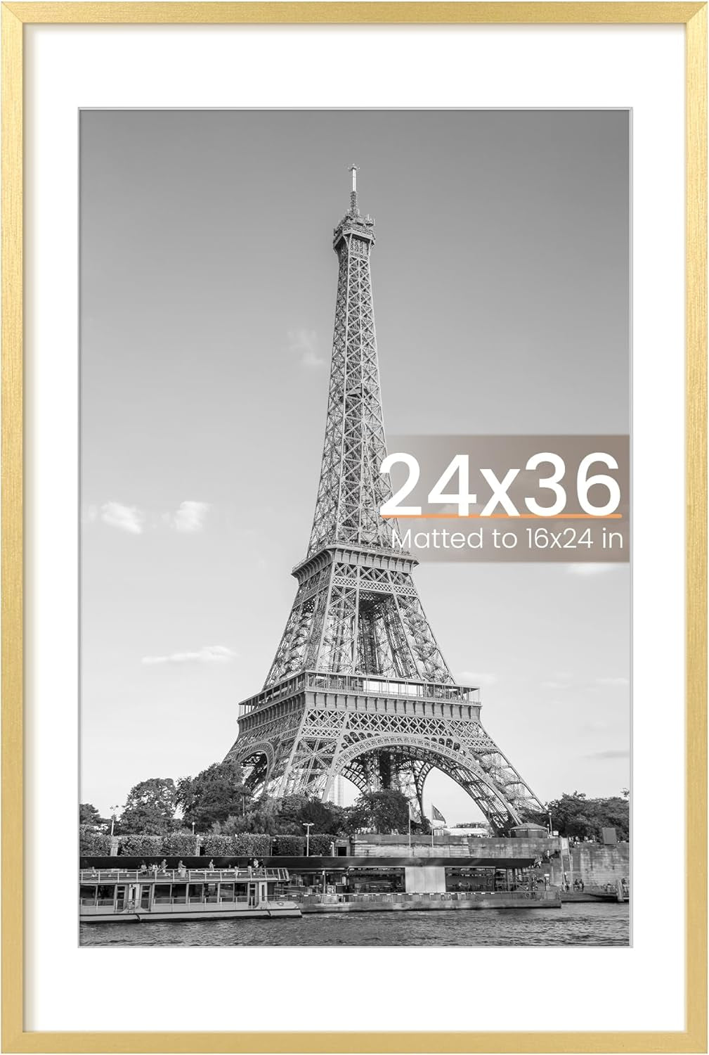 8.5x11 Black Picture Frame – Wall Hanging Display with Mat