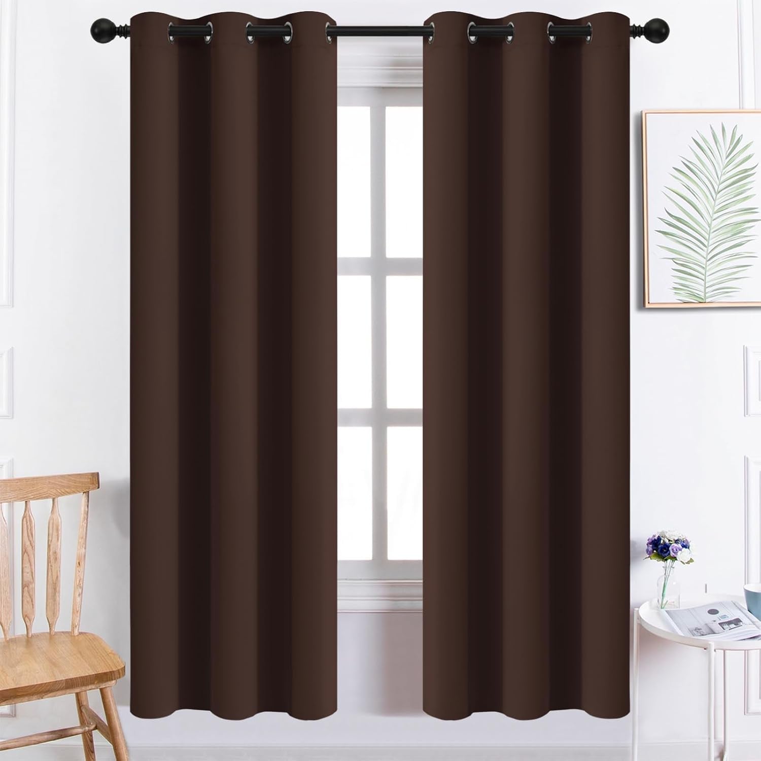 Room Darkening Gray Blackout Curtains 84 Inch Long Light Blocking Thermal Insulated Window Treatment Grommet Drapes for Bedroom Living Room, 52W X 84L, Grey Curtains, 2 Panels