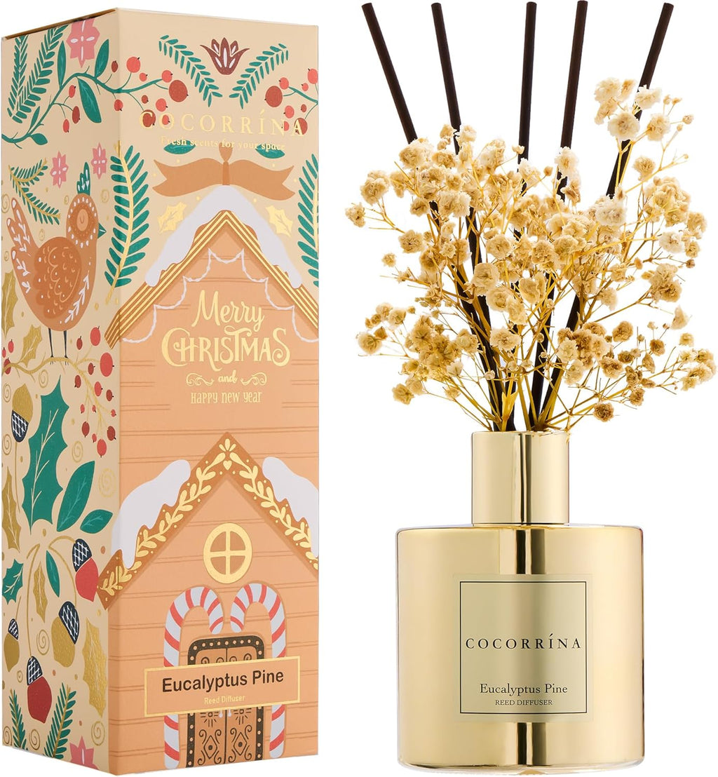 Reed Diffuser Set, Clean Linen 6.7 Fl Oz Scented Diffuser with Sticks Home Fragrance Reed Diffuser for Bathroom Shelf Decor