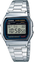 A158WA Series | Unisex Digital Watch | Vintage | WR | 100 SEC Stop Watch | Daily Alarm | Regular Time Keeping: Hour, Minute, Second, PM, Date, Day | Led Light | 7 Yr Battery