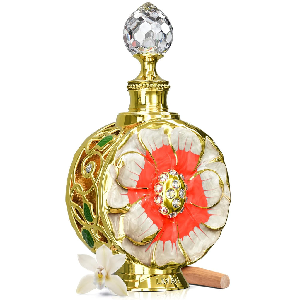 Layali Rouge - Luxury Products from Dubai - Long Lasting Personal Perfume Oil Fragrance - a Seductive Signature Aroma - 0.5 Oz