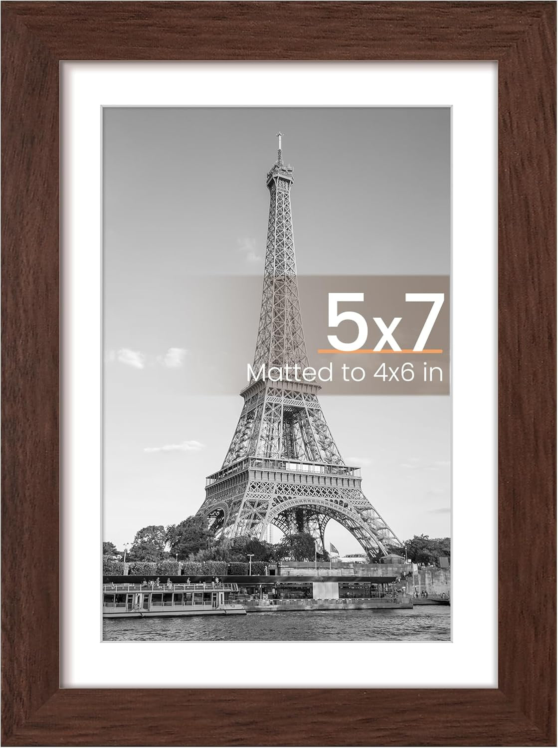 8.5x11 Black Picture Frame – Wall Hanging Display with Mat