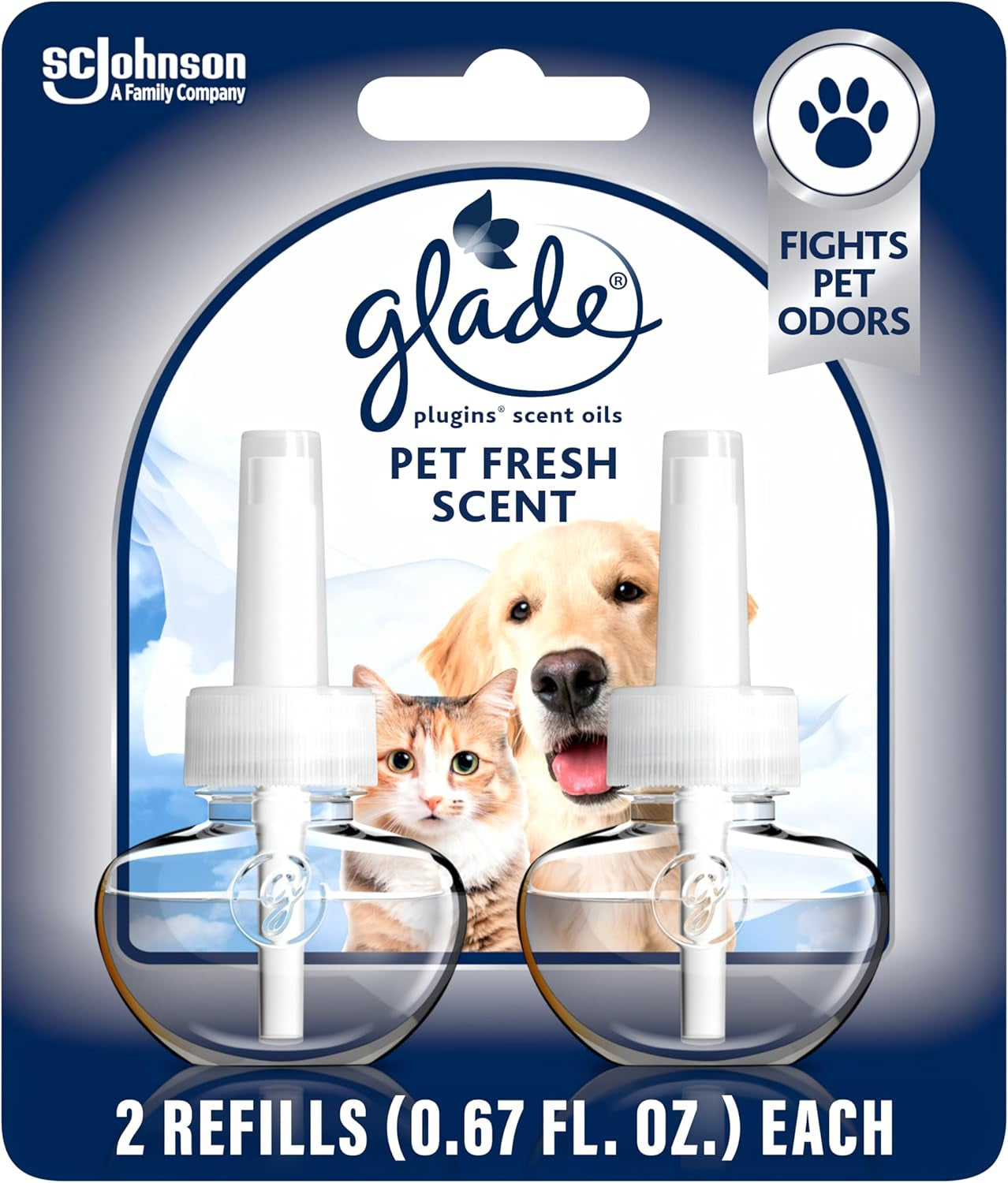 Plugins Refills Air Freshener, Pet Fresh Scent, Scented and Essential Oils for Home and Bathroom, 0.67 Fl Oz, 5 Count