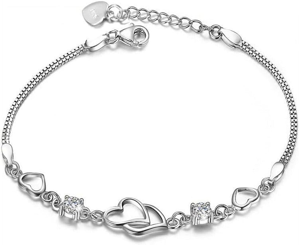 Big+Spring+Sales, Prime+Deals+Today+Clearance 925 Sterling Silver Bracelet Simple Adjustable Bangle Bracelets Wedding Jewelry for Brides Mother'S Day Gifts for Her Mothers Day Wedding Anniversary
