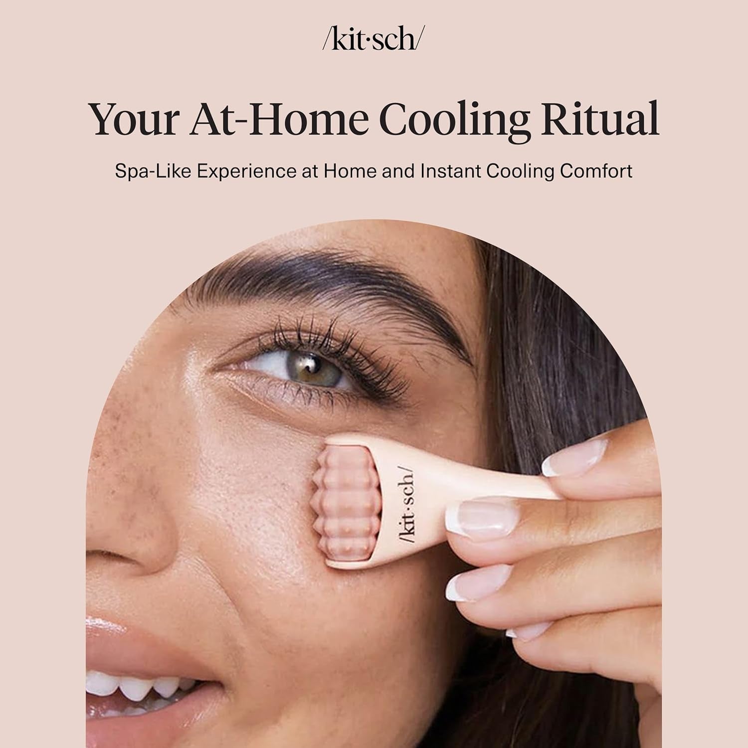 Mini Facial Roller & Ice Face Roller Skin Care Tool Set – Stainless Steel Face Rollers to Reduce Puffiness, Redness & Headaches, Great Irritation Relief & Spa-Like Experience Anywhere - Blush