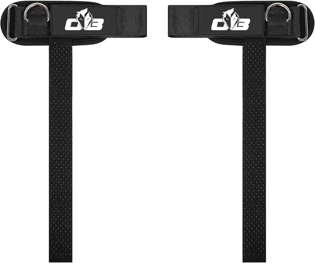 Weight Lifting Straps with Cuffed D Ring, Wrist Support for Men, Heavy Duty Thick Comfortable Lifting Straps, Secure Fit, Enhanced Grip, Straps for Weightlifting & Gym Training, Black