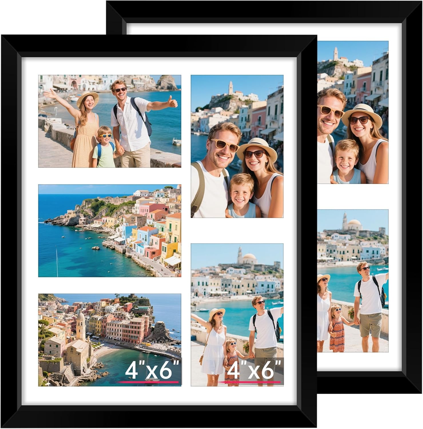8x10 Picture Frames Set of 2 – Black Wall or Tabletop Display