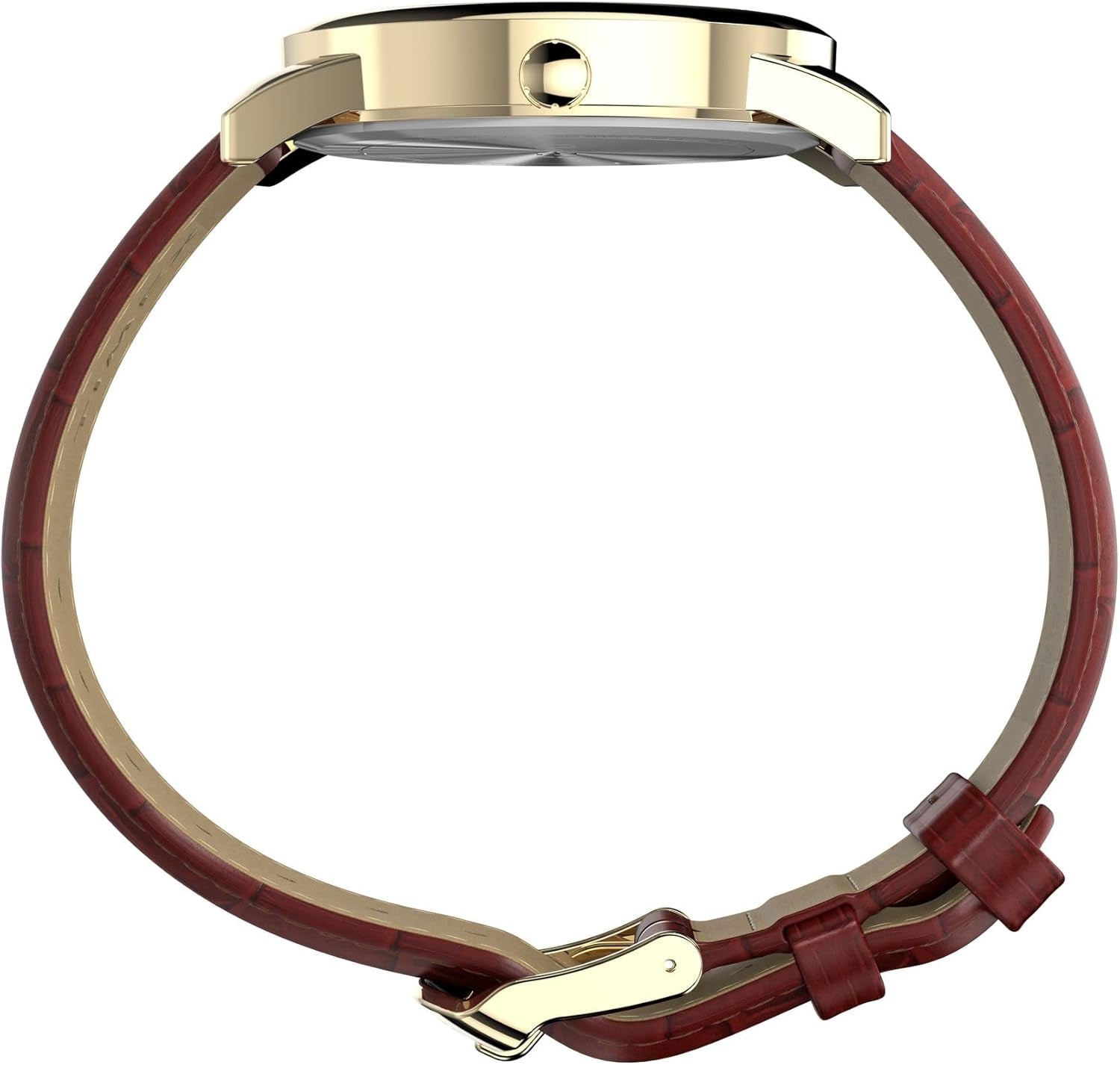 Men'S Easy Reader 35Mm Watch - Brown Strap White Dial Gold-Tone Case