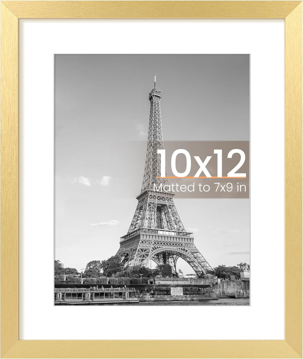 8.5x11 Black Picture Frame – Wall Hanging Display with Mat