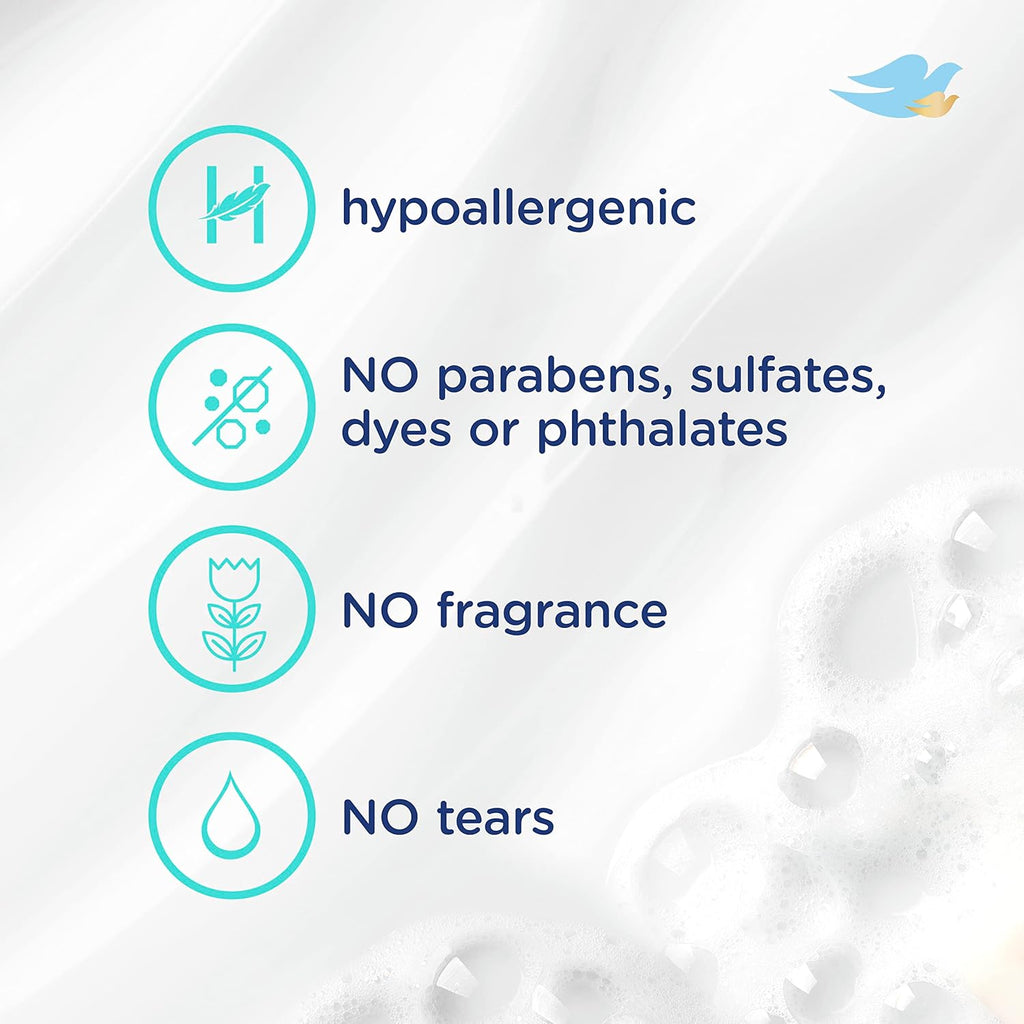 Sensitive Skin Care Baby Wash Fragrance Free Moisture for Baby Bath Time Fragrance Free and Hypoallergenic, Washes Away Bacteria 34 Oz (Pack of 1)