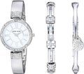 Women'S Premium Crystal Accented Watch and Bracelet Set