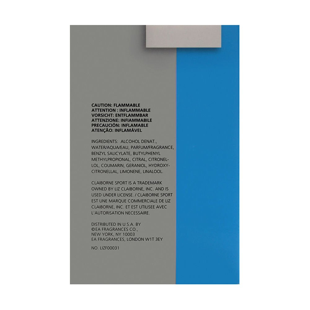 Liz Sport Cologne Spray for Men, 3.4 Ounce