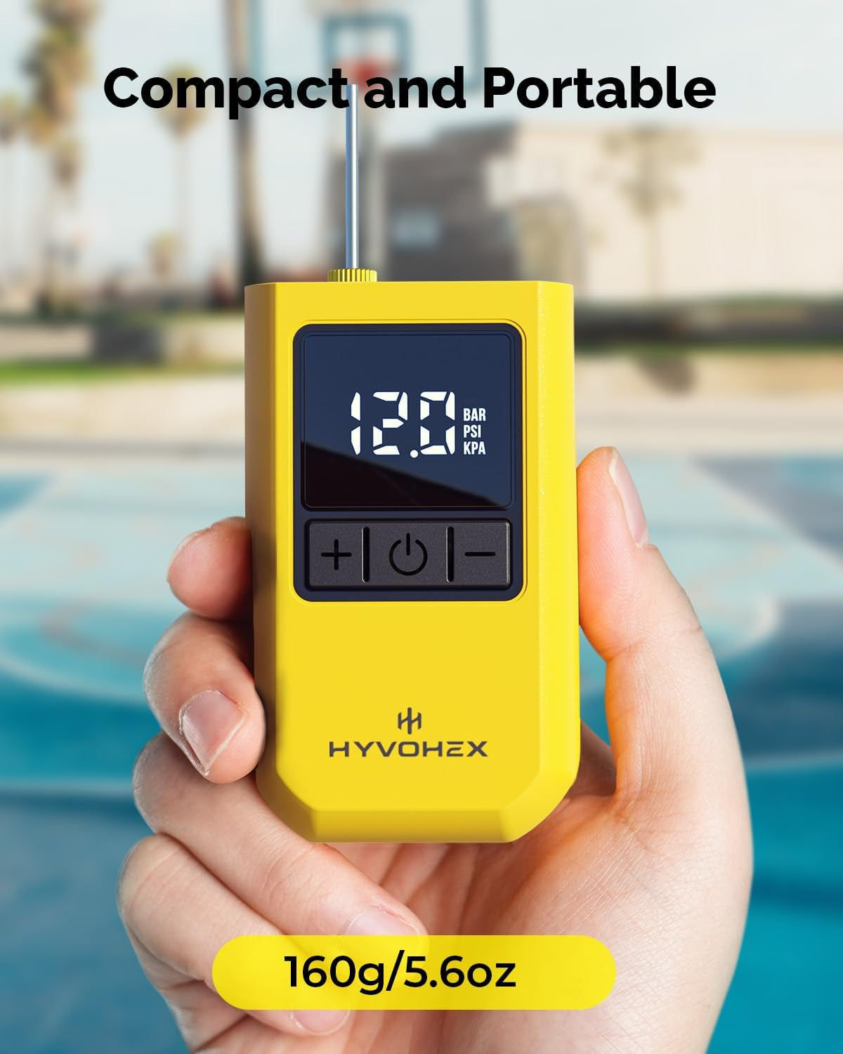 Ball Pump for Sports Balls, Portable Electric Basketball Pump Ultra Fast Inflation, with Digital LED Display Air Pump for Balls, Preset Pressure with Ball Needle for Soccer, Volleyball