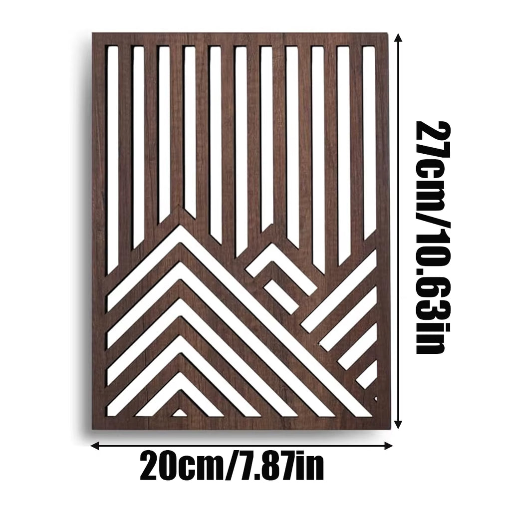 3PCS Retro Wood Art Decor Modern Wood Art Wall Decor,Indoor Wall Hanging Decorations for Living Room, Bedroom, Office