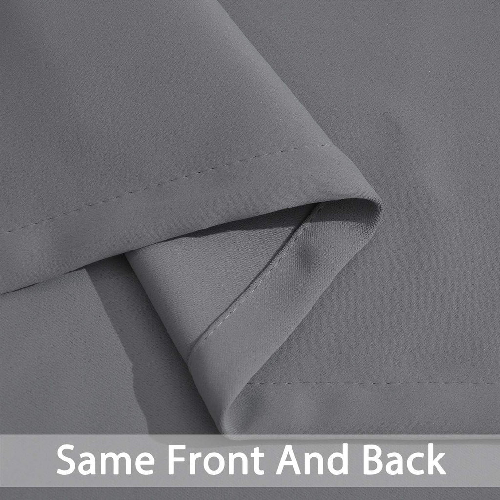 Room Darkening Gray Blackout Curtains 84 Inch Long Light Blocking Thermal Insulated Window Treatment Grommet Drapes for Bedroom Living Room, 52W X 84L, Grey Curtains, 2 Panels