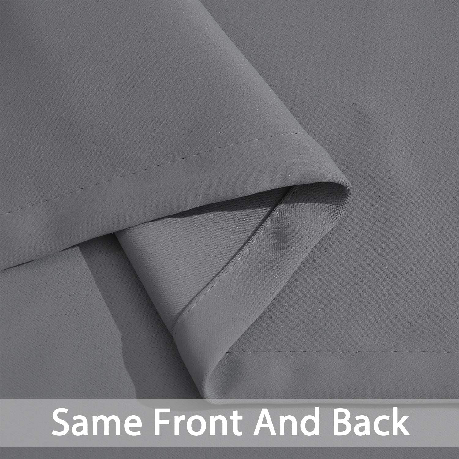 Room Darkening Gray Blackout Curtains 84 Inch Long Light Blocking Thermal Insulated Window Treatment Grommet Drapes for Bedroom Living Room, 52W X 84L, Grey Curtains, 2 Panels