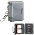 SD Card Holder Case Water-Resistant: Portable 12 Slots Memory Card Case for 8 Micro SD Card & 4 SD/SDXC/SDHC Card, Memory Card Hard Carrying Box Keeper Protector with Rubber Interior Grey