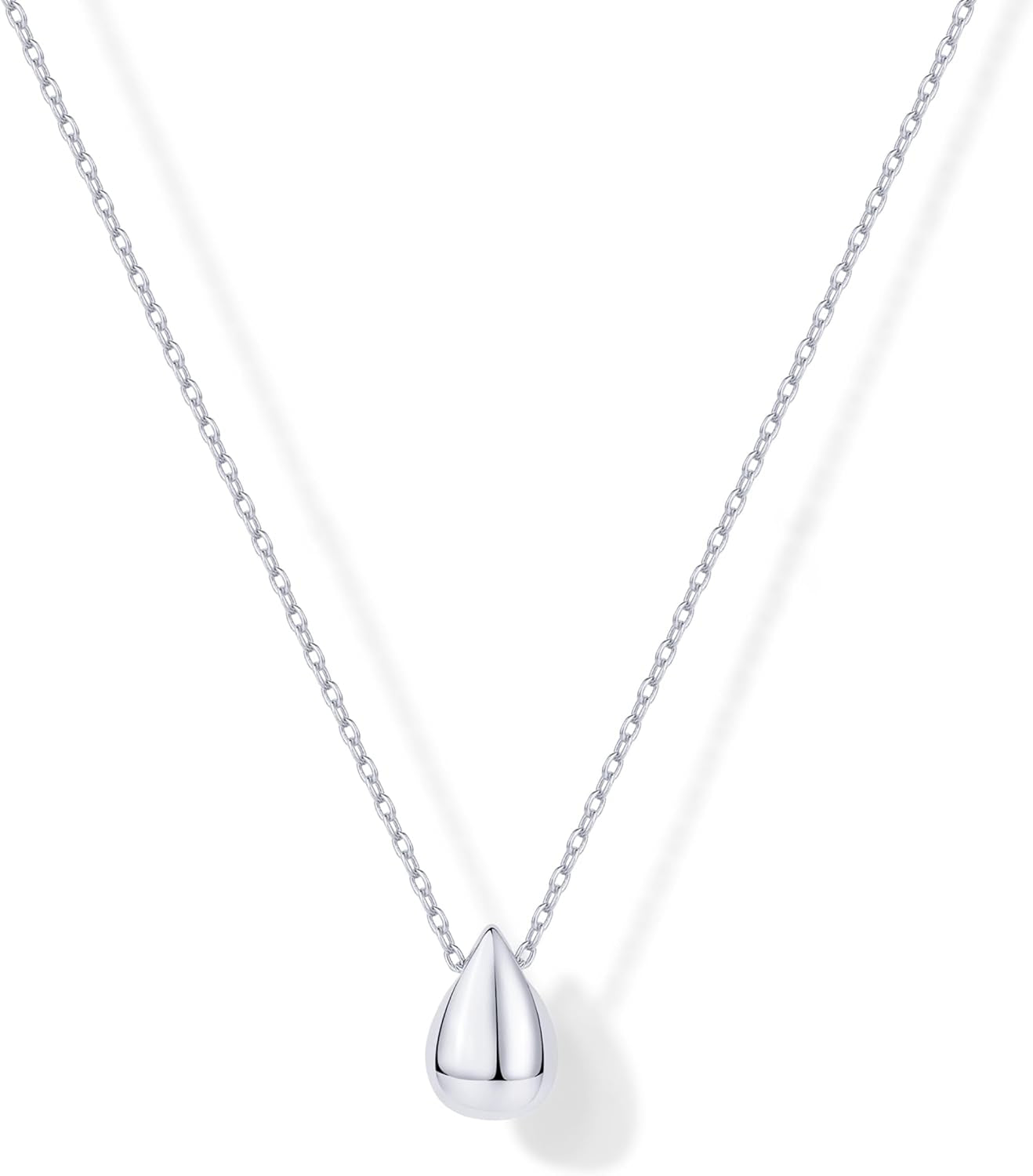 14K Gold Plated Dainty Pear Pendant Necklace for Women | Tear Pendant Necklaces