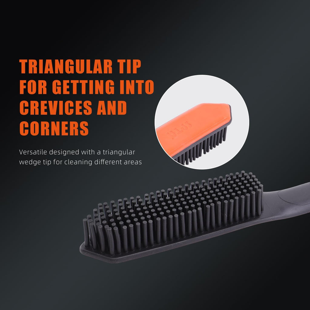 Pet Hair Brush, 2Pcs Pet Hair Removal Brush,Triangular Wedge Tip,Rubber Bristles to Trap and Remove Hair,Metal-Free Design,Ergonomic Design Great for Cars,Trucks,Suvs,Rvs, Home,Furniture&More