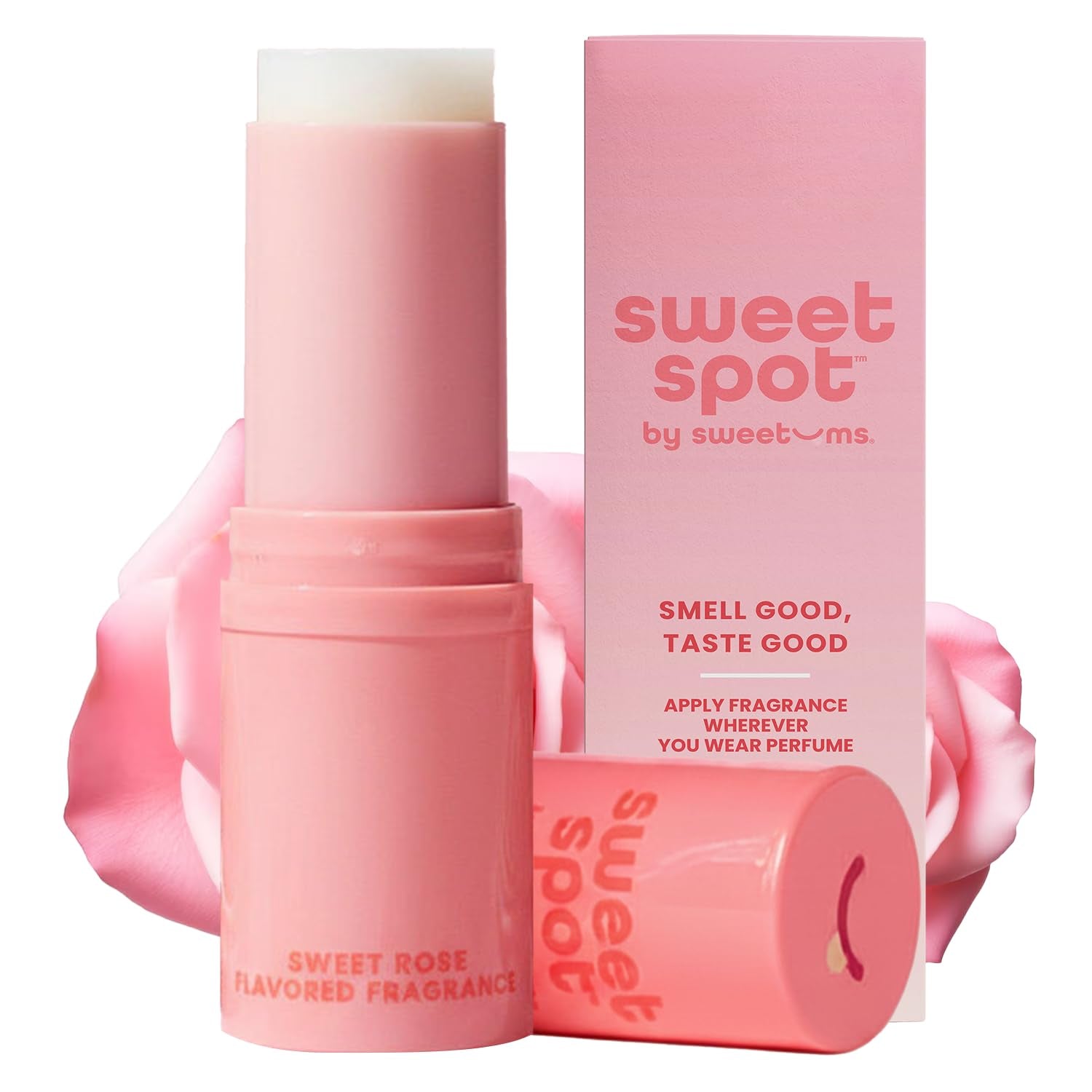Sweetspot Flavored Solid Perfume Stick, Portable Travel Perfumes for Women, Long Lasting Fragrances, Non Sticky Formula, Natural Ingredients, Fragrance Stick (Strawberries & Cream)