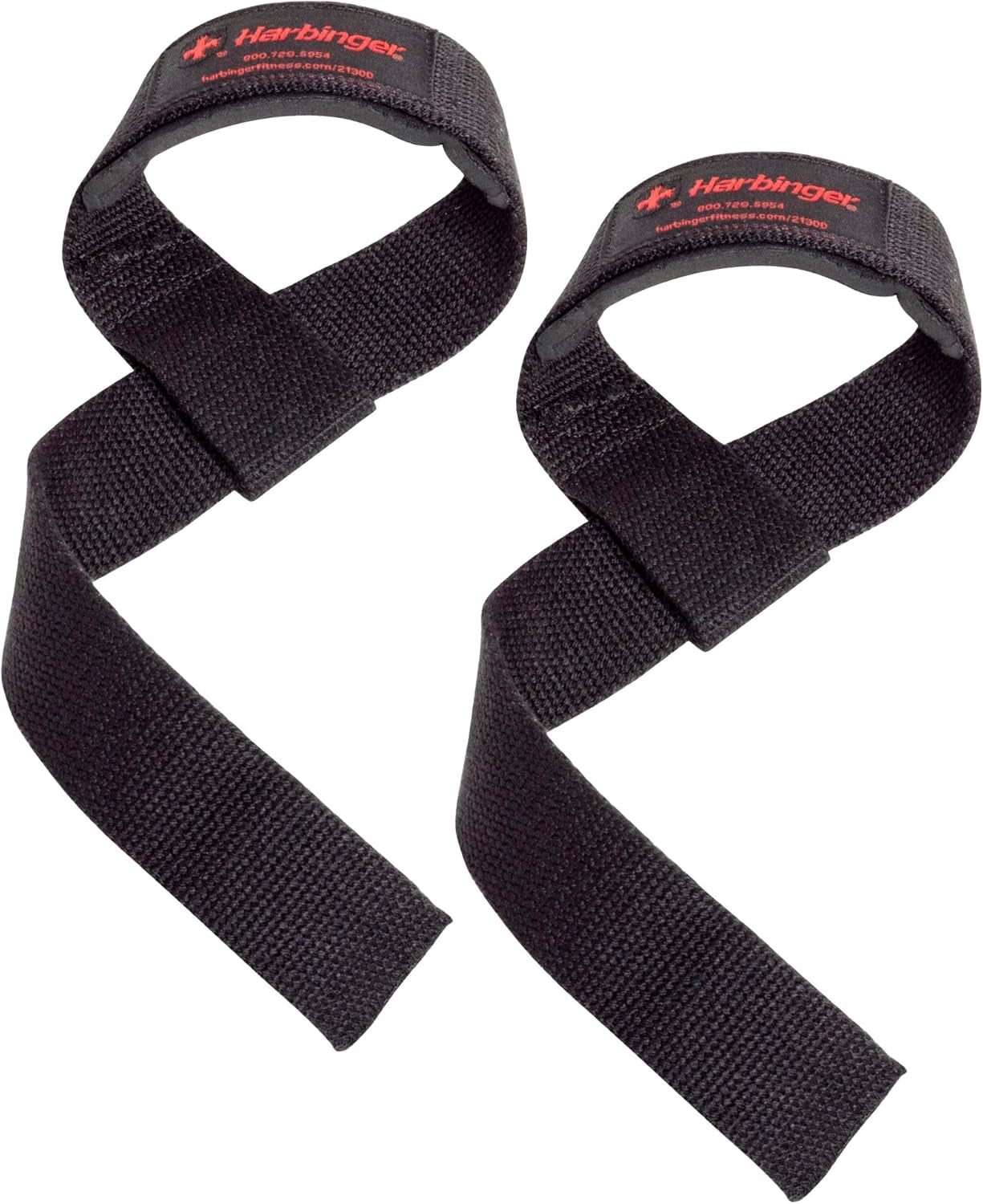 Padded Cotton Lifting Straps with Neotek Cushioned Wrist, 21.5 Inch Length, 1.5 Inch Width, Pair, Weightlifting Wrist Straps for Deadlifts and Strength Training