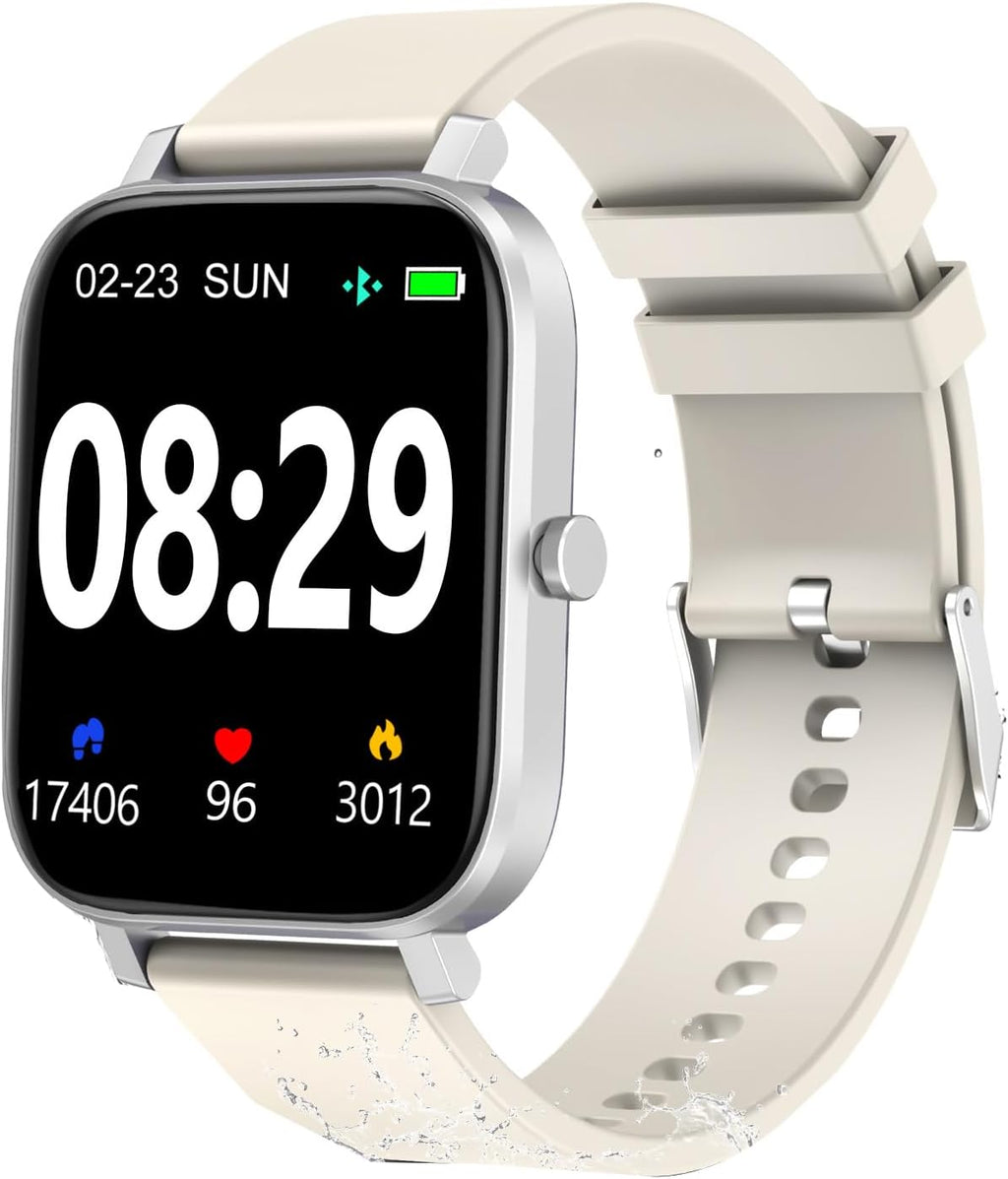 Smart Watch for Men Women Smartwatch 1.83" for Iphone Samsung Android Phone Compatible, Fitness Tracker Watch with Pedometer, Heart Rate/Sleep Monitor, Blood Oxygen, IP68 Waterproof
