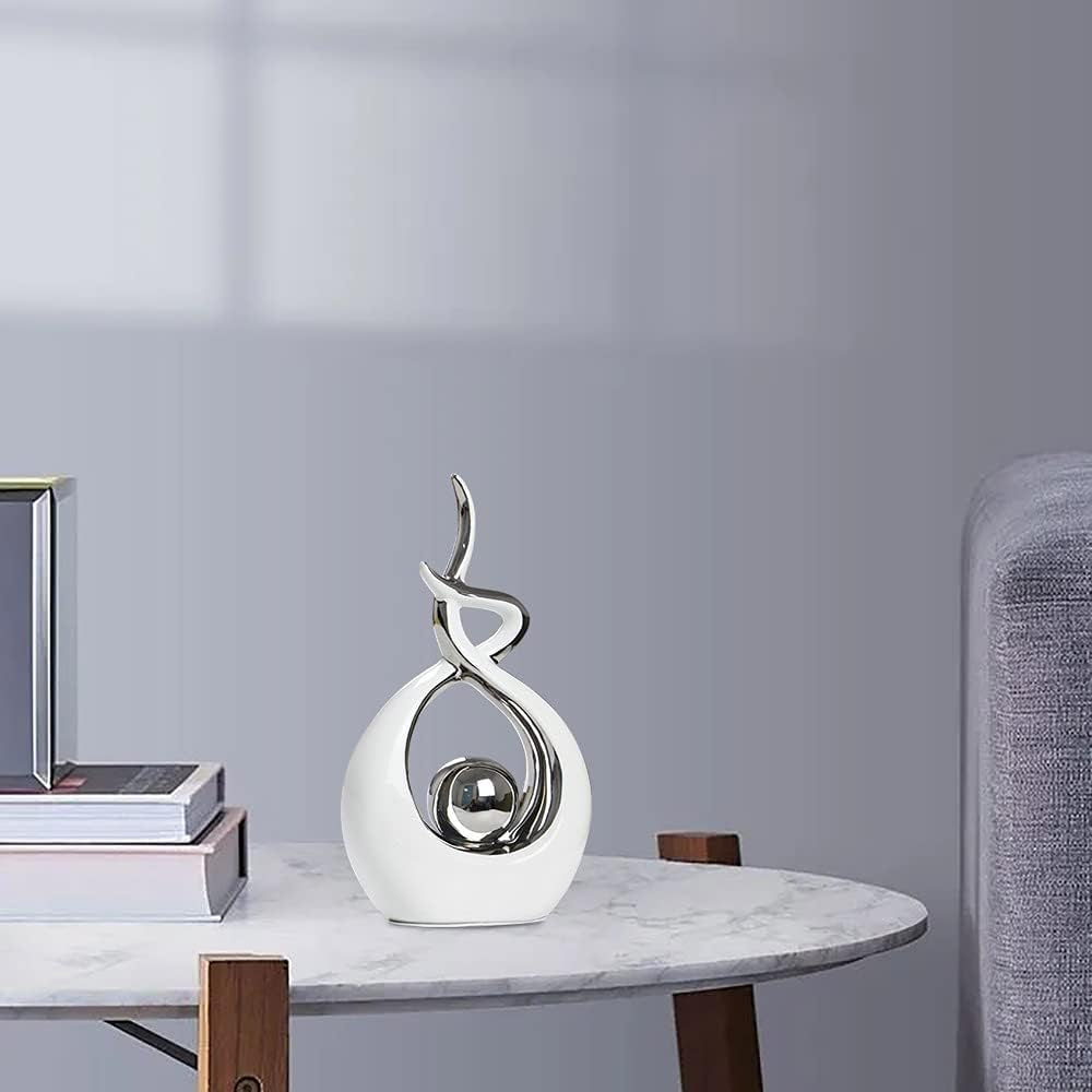 Home Decor Modern Abstract Art Ceramic Statue Table Decorations for Dining Room Living Room Office Centerpiece