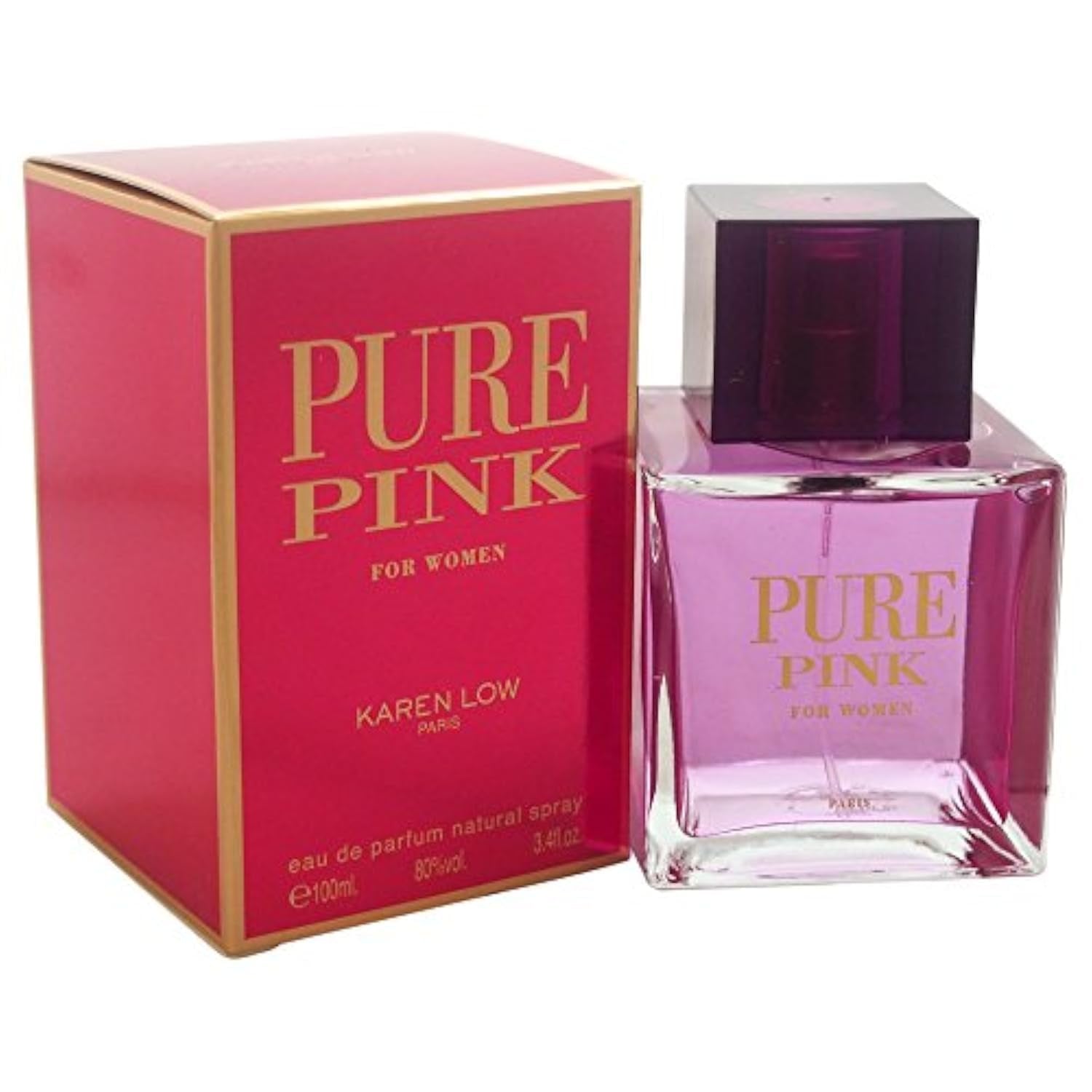 Pure Pink Eau De Parfum Spray for Women, 3.4 Ounce