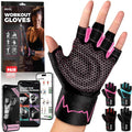Workout Gloves for Women – Breathable Gym Gloves for Women with Palm Protection and Enhanced Grip – Padded Weight Lifting Glove for Womens with Wrist Wraps Support Weightlifting Exercise Cycling