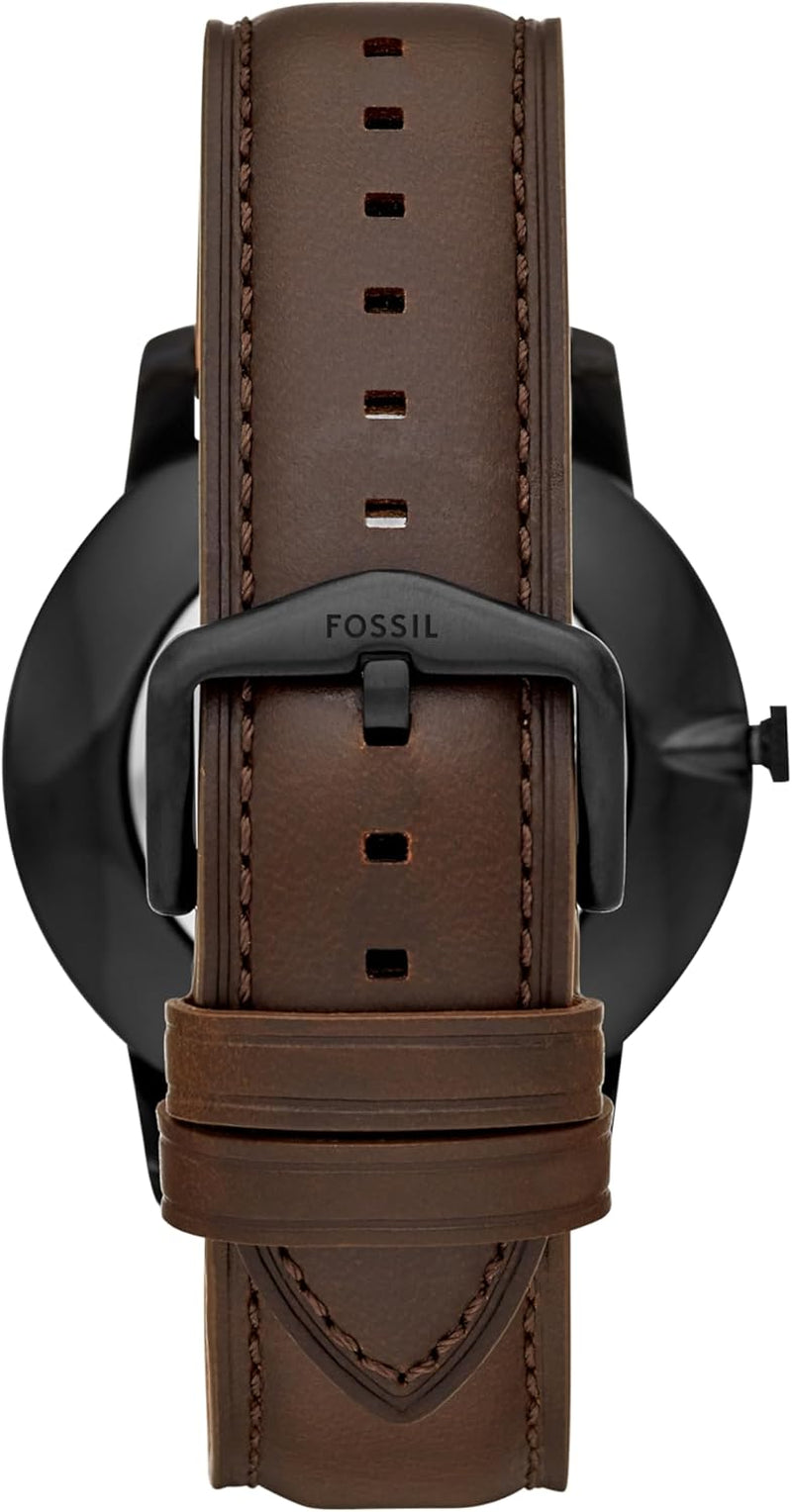 Minimalist Men'S Watch with Leather or Stainless Steel Band, Chronograph or Analog Watch Display with Slim Case Design