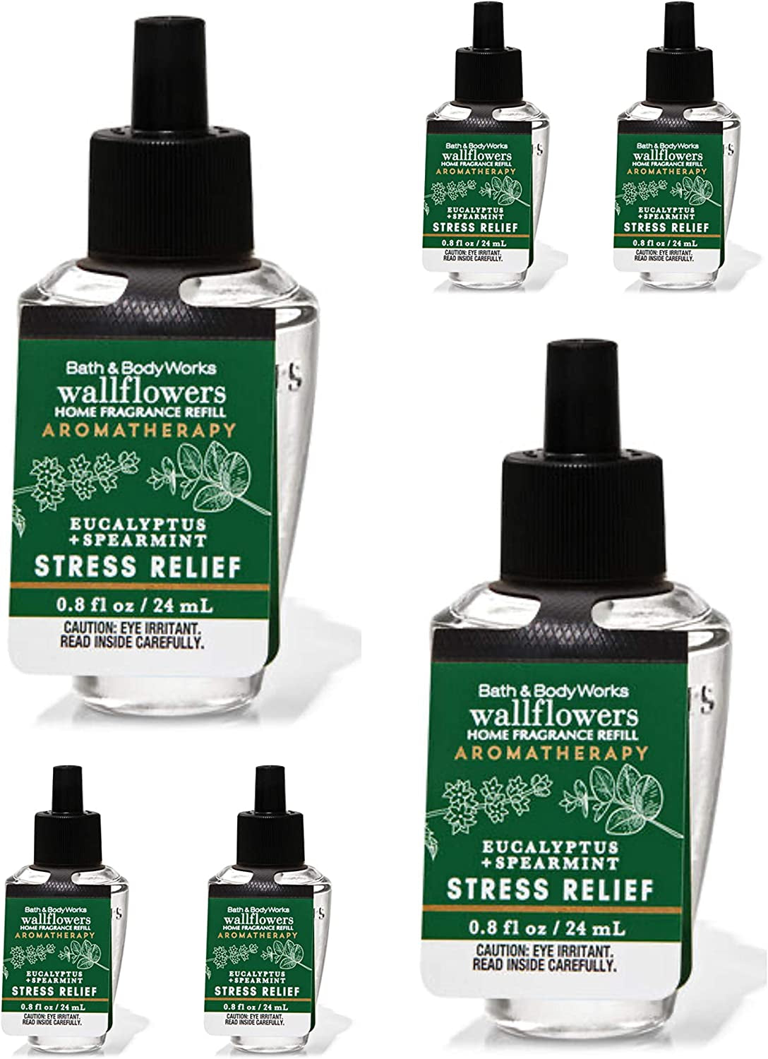Eucalyptus Spearmint 6-Pack Wallflowers Sampler, 0.8 Fl Oz / 24 Ml Each