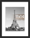 11x14 Black Picture Frame – Wall Hanging with Mat Option