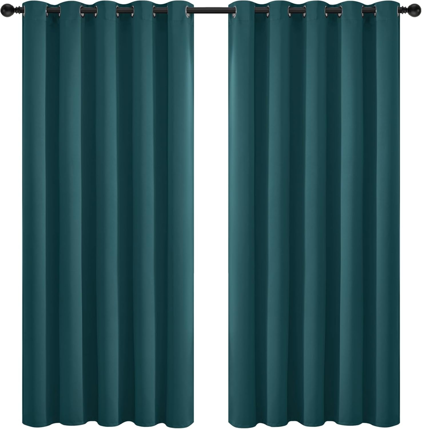 Room Darkening Gray Blackout Curtains 84 Inch Long Light Blocking Thermal Insulated Window Treatment Grommet Drapes for Bedroom Living Room, 52W X 84L, Grey Curtains, 2 Panels