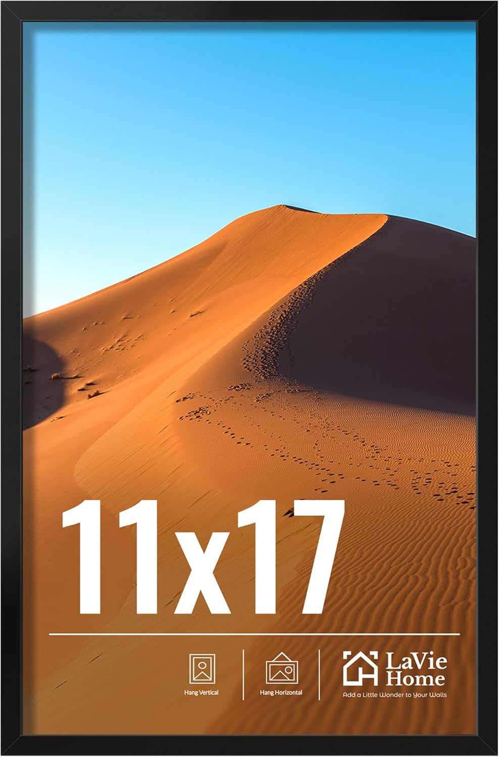 11x14 Black Picture Frame – Wall Display Classic Collection