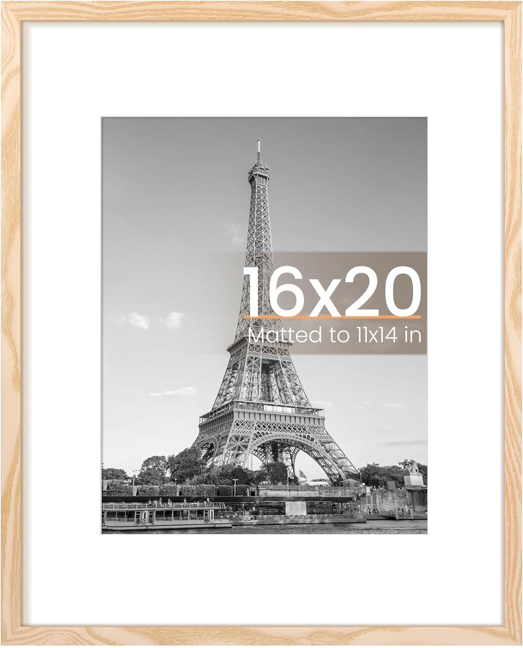 8.5x11 Black Picture Frame – Wall Hanging Display with Mat