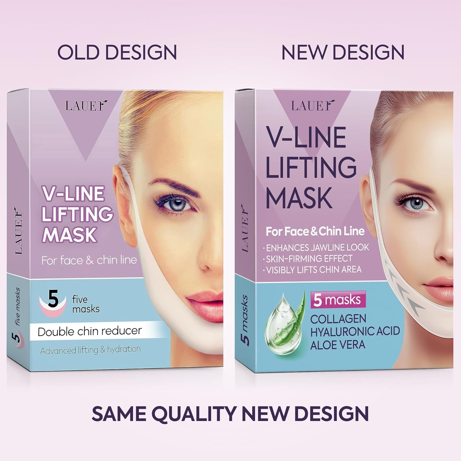 V Shaped Contouring Face Mask Line Shaping Lifting Belt Neck Reduction Jawline Lift Tape Enhancer Firming Chin up Collagen Hyaluronic Acid Aloe Vera