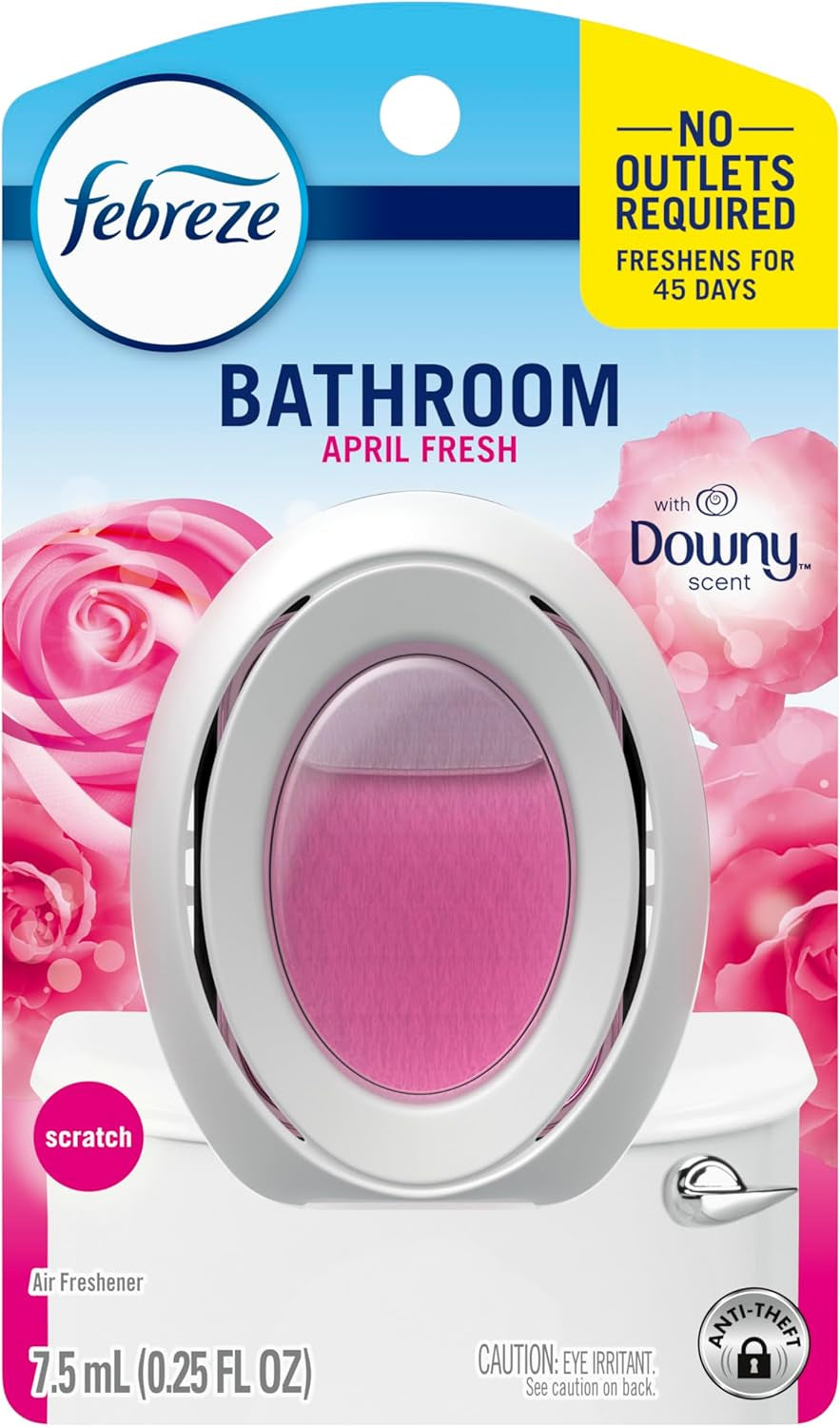 Bathroom Air Freshener, Odor-Fighting Plug-In Alternative, Home, Bathroom & Kitchen Use, Downy April Fresh Scent, 6 Count