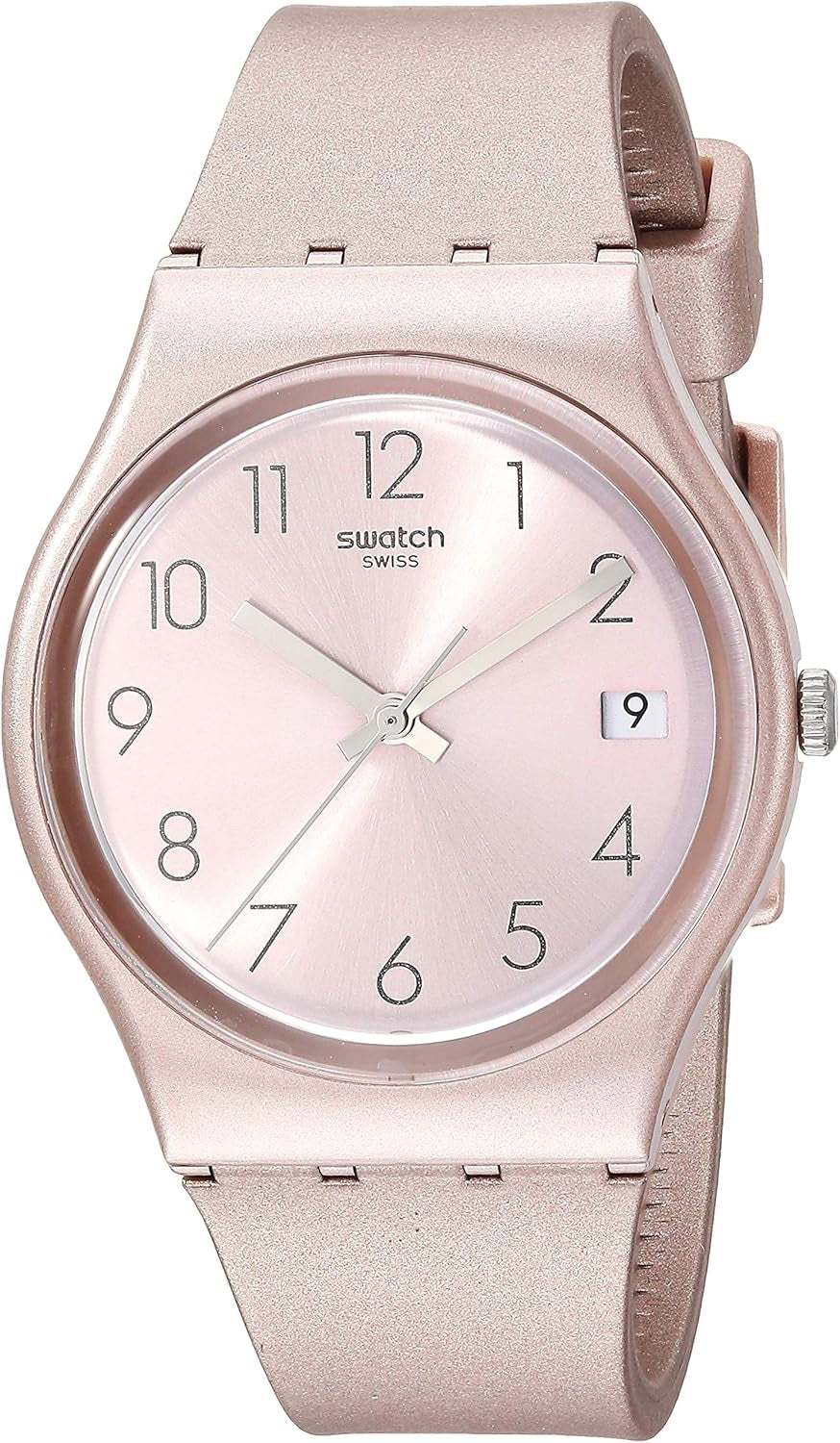 Gent Unisex Watch Casual Plastic Pink Quartz Waterproof Pinkbaya
