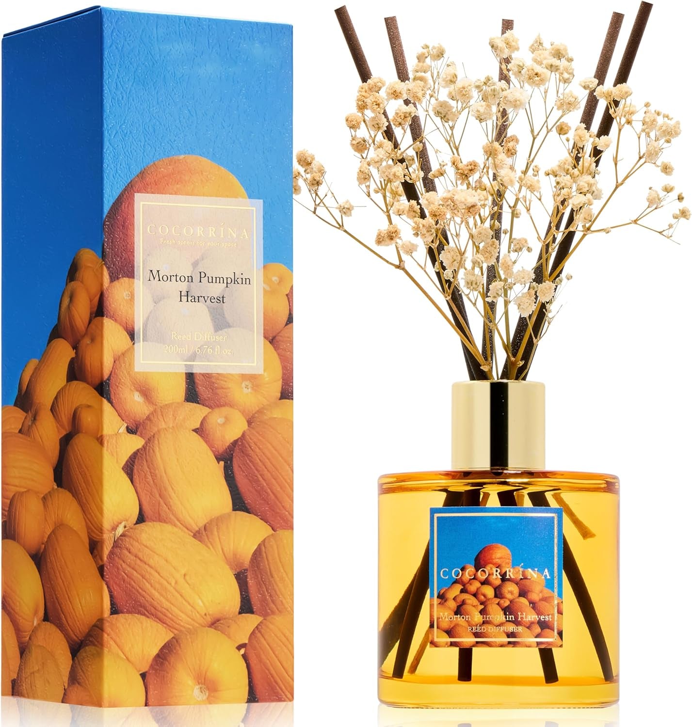 Reed Diffuser Sets, 6.7 Fl Oz. Black Forest Diffuser with Sticks Home Fragrance Reed Diffuser for Bathroom Shelf Decor