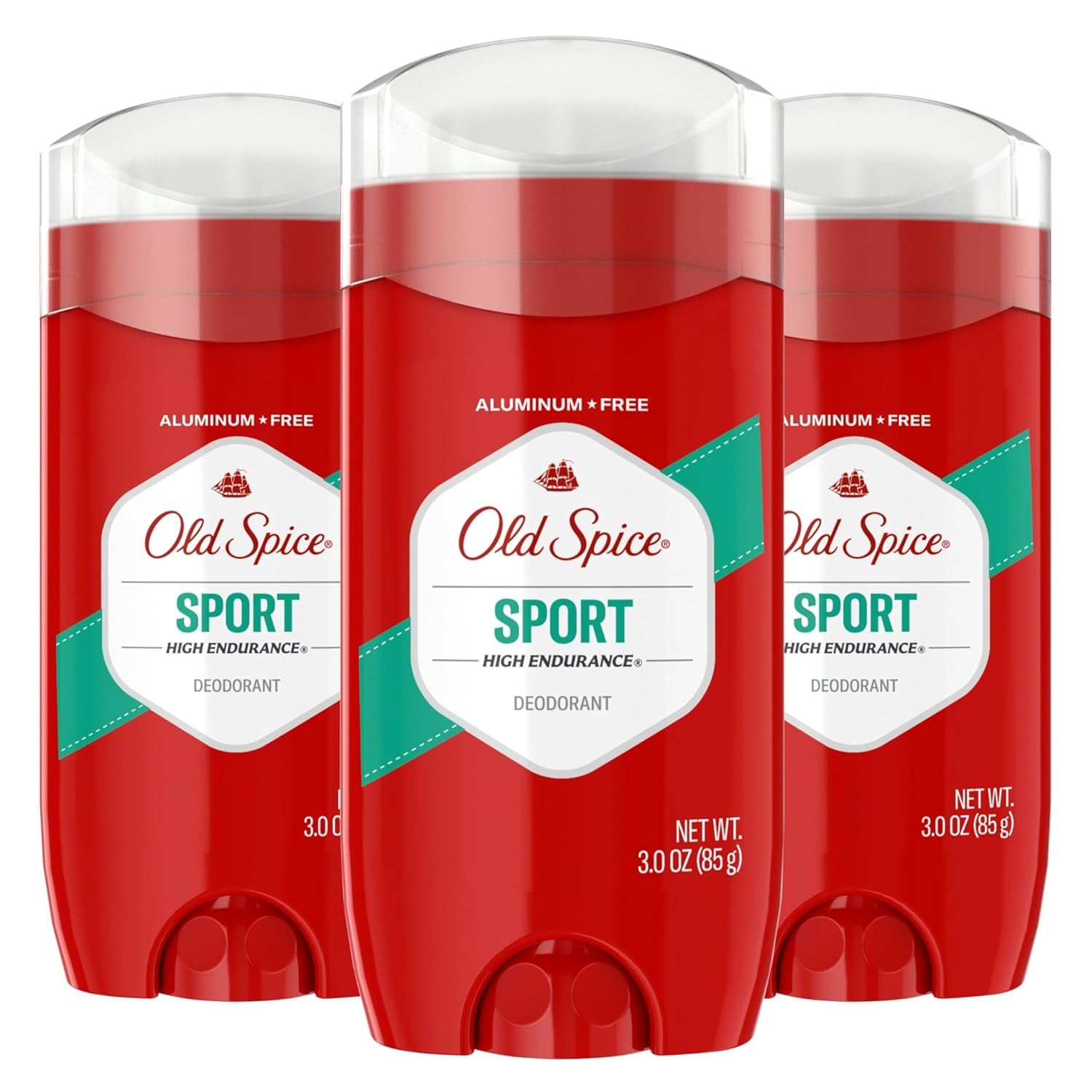 Aluminum Free Deodorant for Men, High Endurance, 24/7 Sweat Defense & Odor Protection to Eliminate Odors, 24/7 Freshness & Lasting Scent, Sport Scent, 3.0 Oz (Pack of 3)