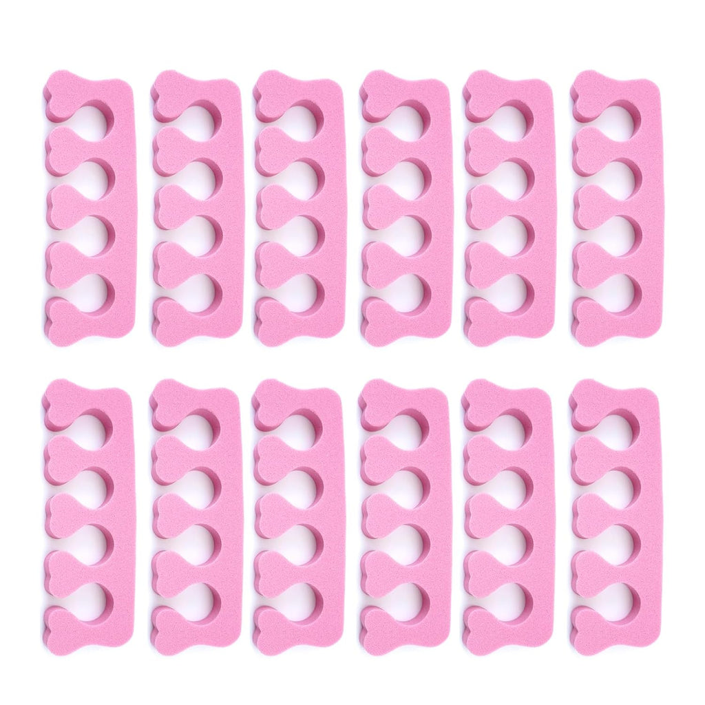 12Pcs Sponge Toe Separators Soft Finger Separators Toe Divider Spacer for Polishing Pedicure Manicure Coating Gel Painting Nail Art Beauty Accessories