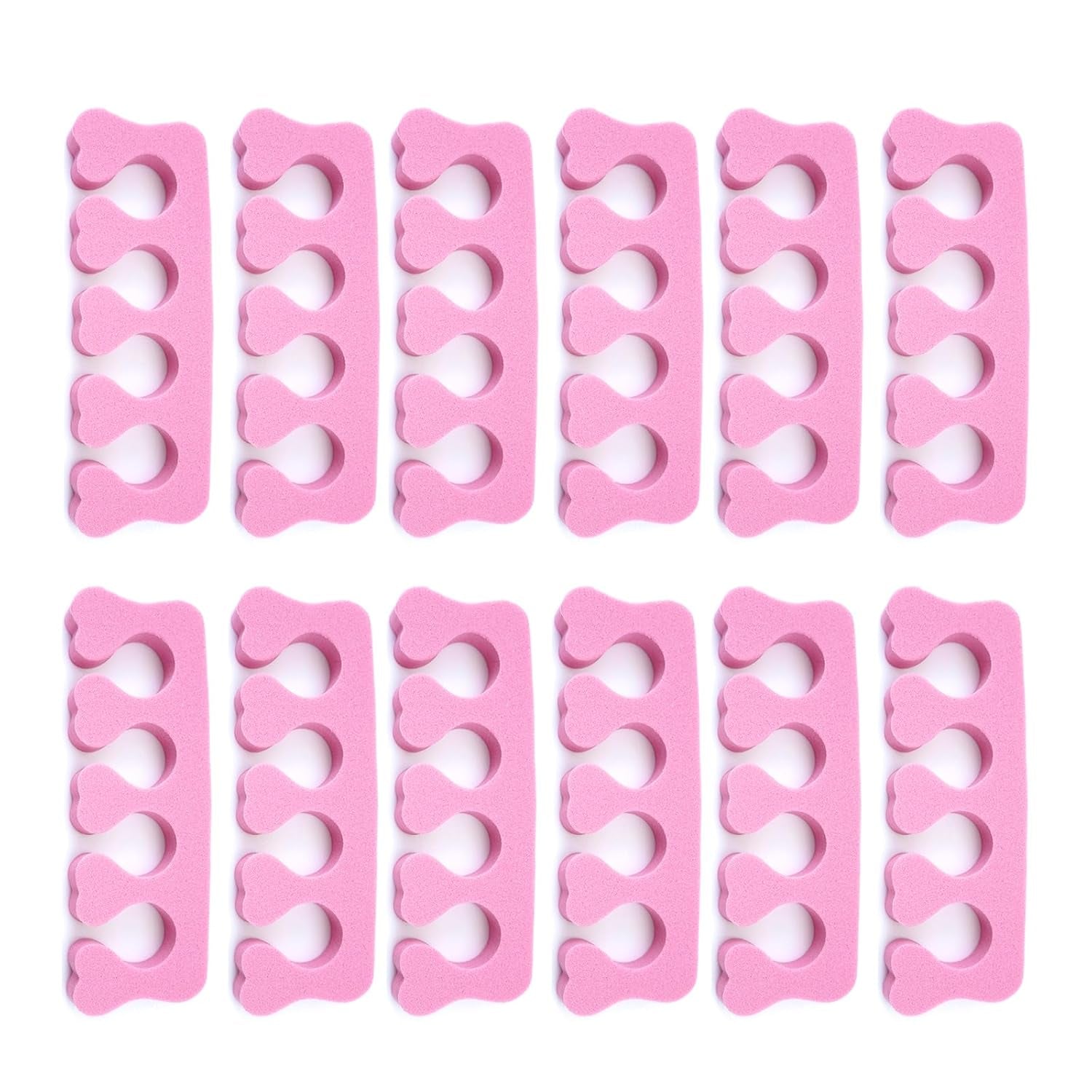 12Pcs Sponge Toe Separators Soft Finger Separators Toe Divider Spacer for Polishing Pedicure Manicure Coating Gel Painting Nail Art Beauty Accessories