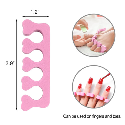 12Pcs Sponge Toe Separators Soft Finger Separators Toe Divider Spacer for Polishing Pedicure Manicure Coating Gel Painting Nail Art Beauty Accessories