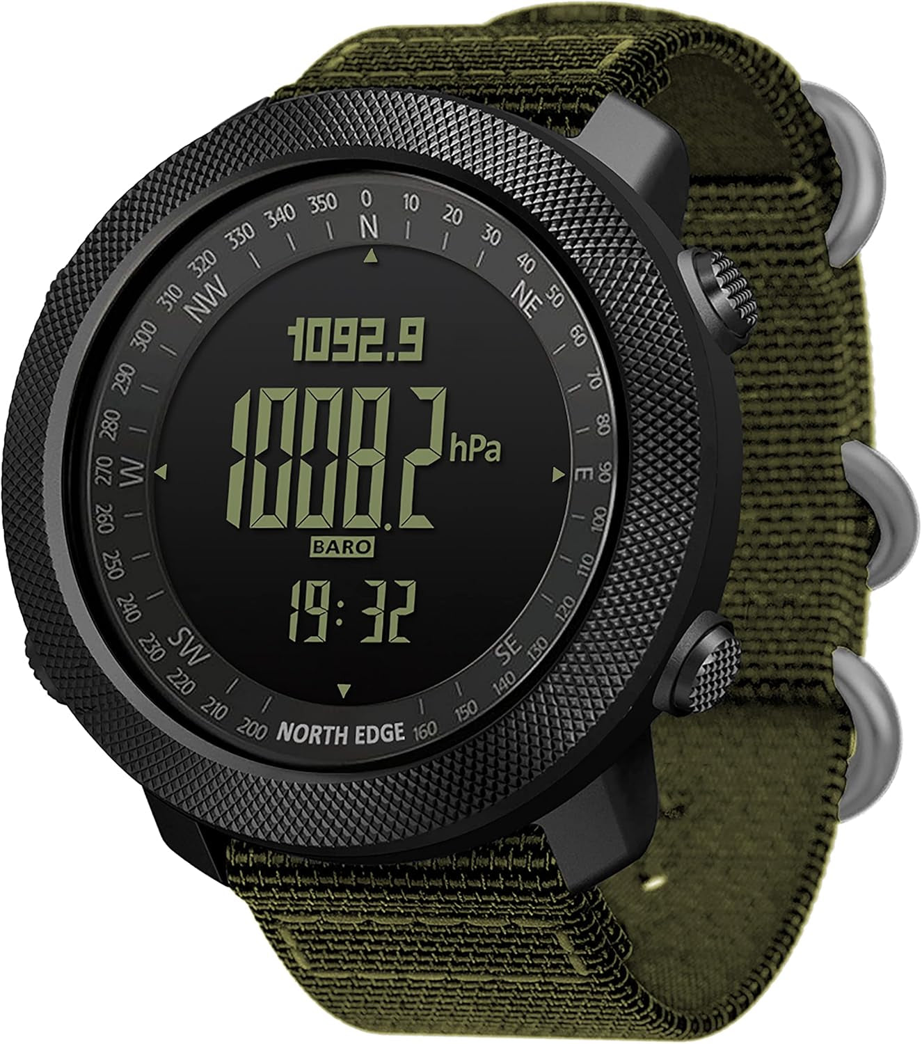 Apache Tactical Sports Watches for Men , Outdoor Survival Military Compass Rock Solid Digital Watches with Durable Band, Steps Tracker Pedometer Calories (Green)…
