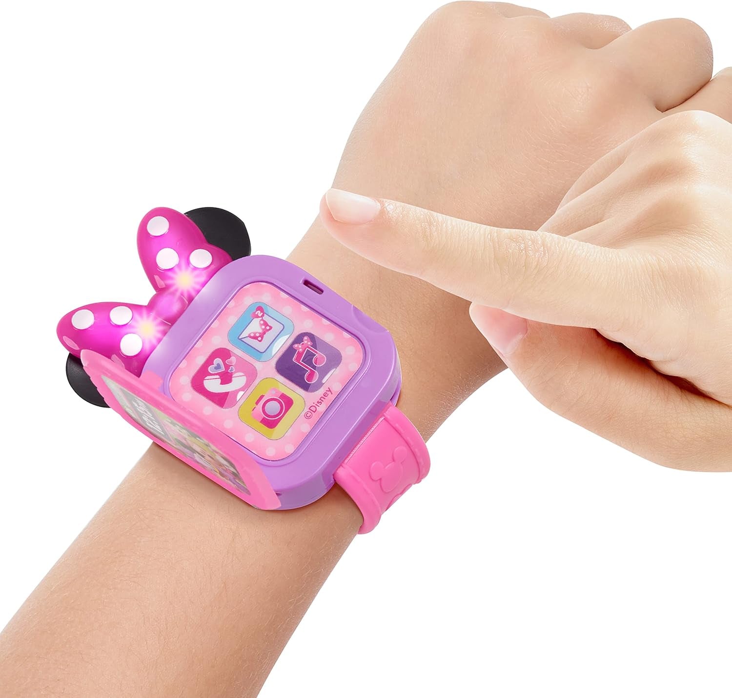Junior Minnie Mouse Play Smart Watch with Lights and Sounds, 3-Pieces, Pretend Play, Kids Toys for Ages 3 up by Just Play