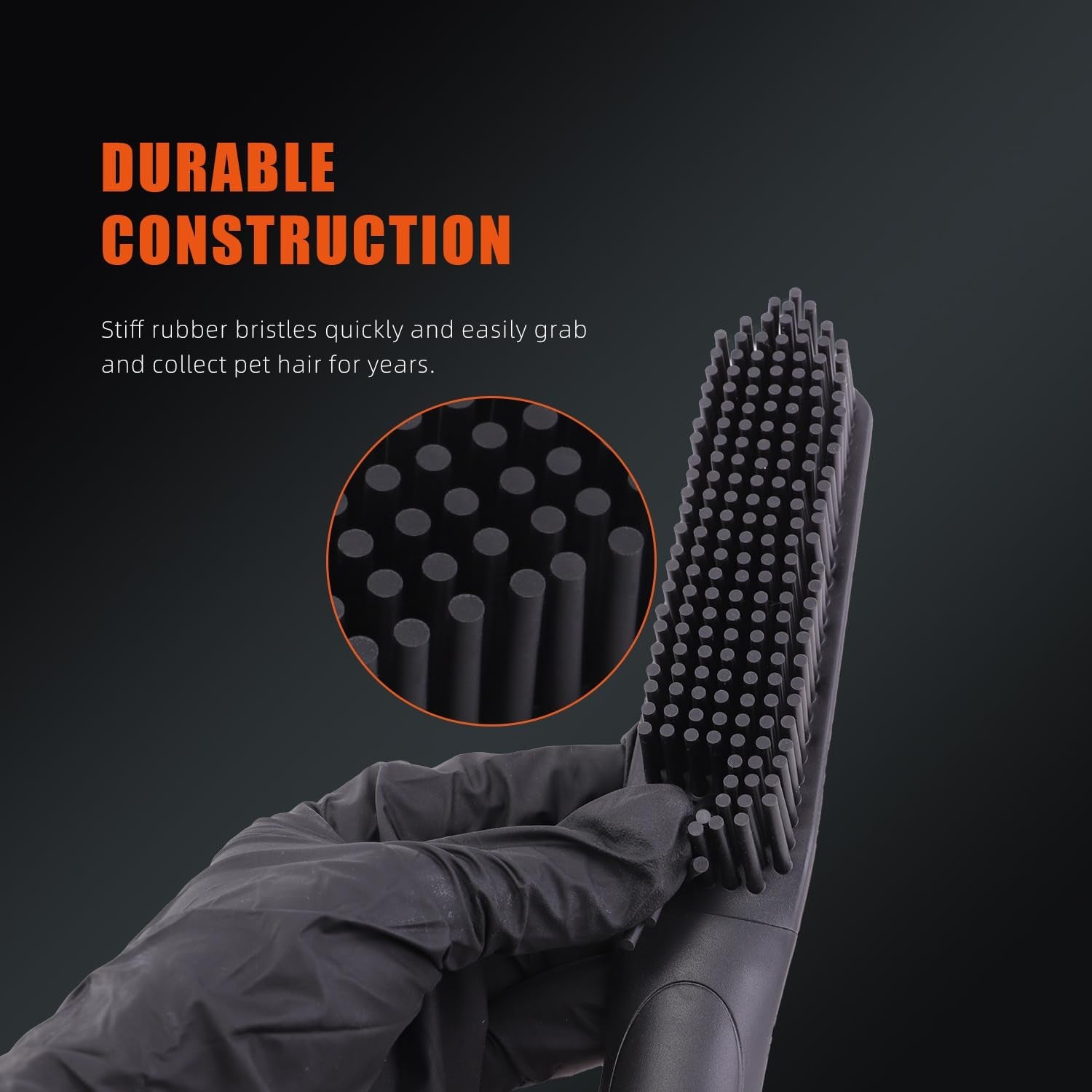 Pet Hair Brush, 2Pcs Pet Hair Removal Brush,Triangular Wedge Tip,Rubber Bristles to Trap and Remove Hair,Metal-Free Design,Ergonomic Design Great for Cars,Trucks,Suvs,Rvs, Home,Furniture&More