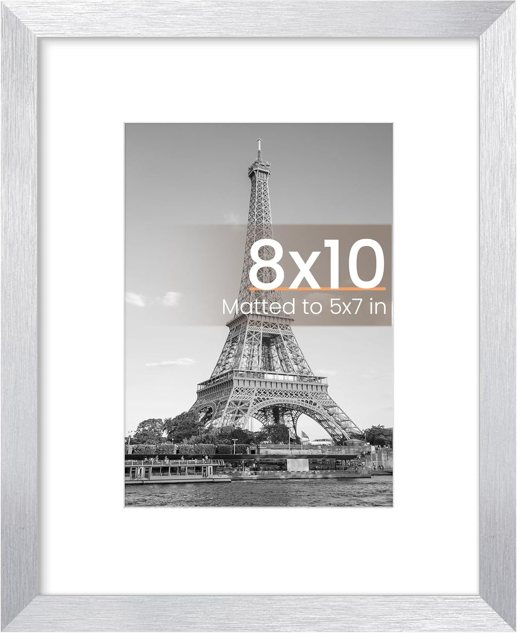 8.5x11 Black Picture Frame – Wall Hanging Display with Mat